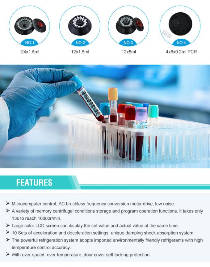 TGL-16 16000rpm 90ml 테이블 톱 마이크로센트리퓨지 기계,고속 냉동 온도 제어 센트리퓨지 1