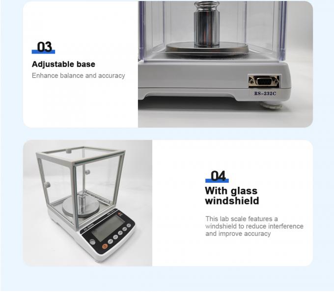 가독성 0.001g 실험실 정밀 균형 실험실 기기 분석 균형 척도 3