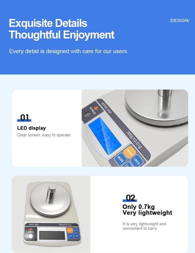 보석, 허브 및 하드웨어용 고정도 디지털 전자 균형 0.01g/0.1g 정확성 1