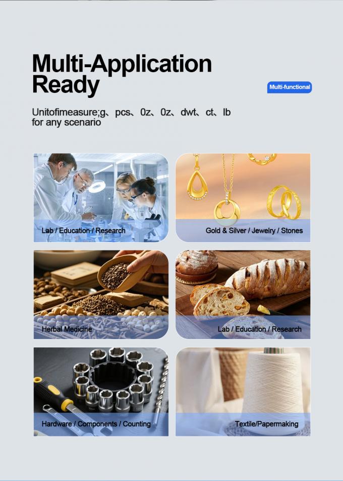 보석, 허브 및 하드웨어용 고정도 디지털 전자 균형 0.01g/0.1g 정확성 2