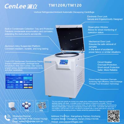 좋은 가격 TMF120R 혈액 튜브 원심분리기 (자동 캡 제거 기능 포함, 3370xg, 120 x 5/7ml 튜브용) 온라인으로